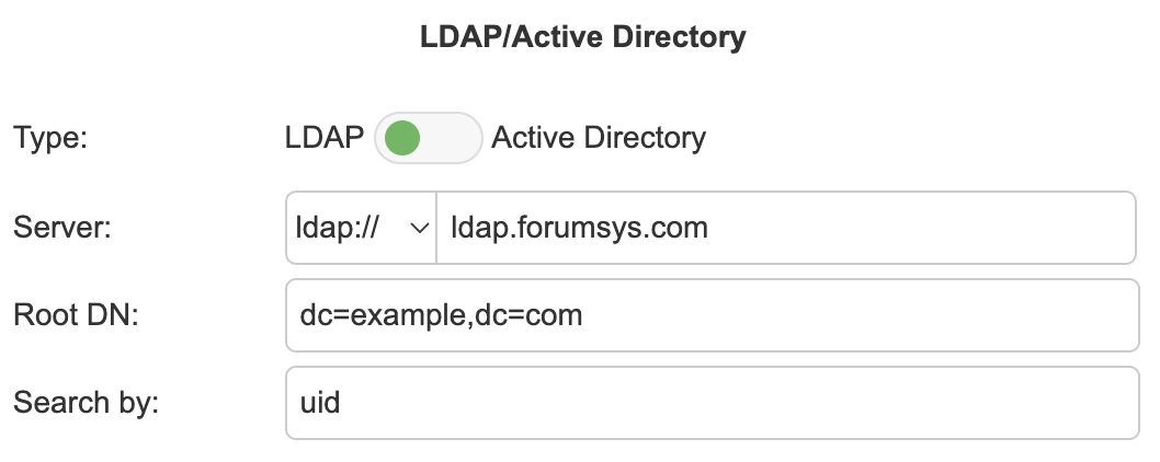 LDAP settings