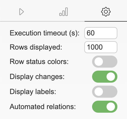 Test case page settings